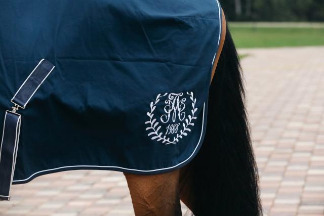 Попона денниковая AM Stable Performance - Luxury cotton (т.синий)