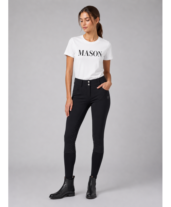 Футболка AM с надписью MASON(белый/черный)