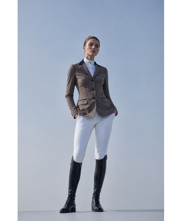 Редингот АМ super stretch collection (бежево-серый)