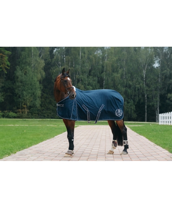 Попона денниковая AM Stable Performance - Luxury cotton (т.синий)
