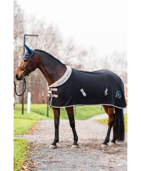 Попона флисовая FAVORITE HORSE Aristocratic (черная)