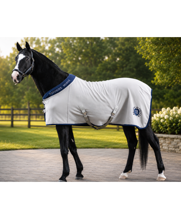 Попона флисовая FAVORITE HORSE Aristocratic (серая)