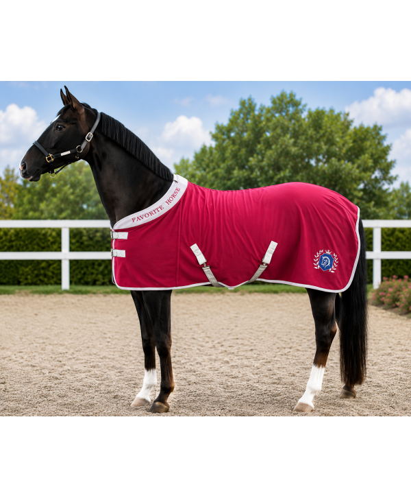 Попона флисовая FAVORITE HORSE Aristocratic (бордовая)